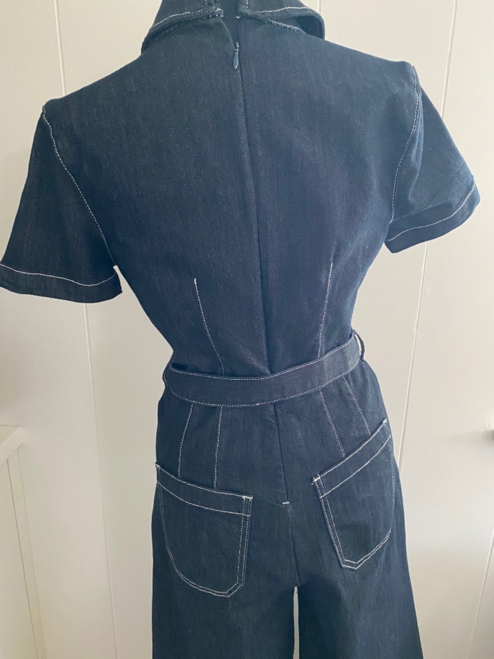 Maeve by Anthropologie The Collette Wrap Jumpsuit Denim, size 6 - Picture 5 of 9